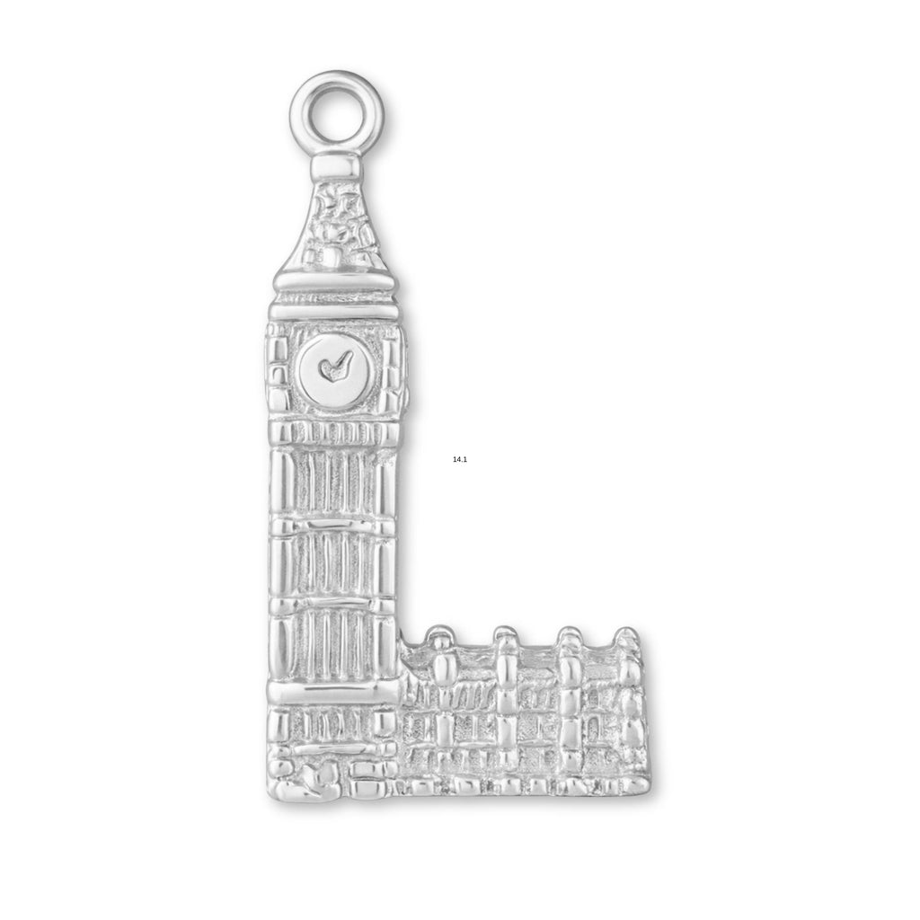 18ct White Gold - Big Ben Tower Charm