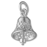 18ct White Gold - Openwork Filigree Bell Charm