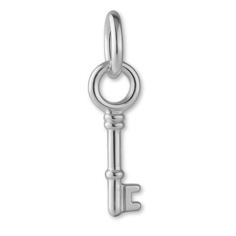 9ct White Gold - Classic Vintage Key Charm