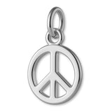 18ct White Gold - Classic Peace Symbol Charm
