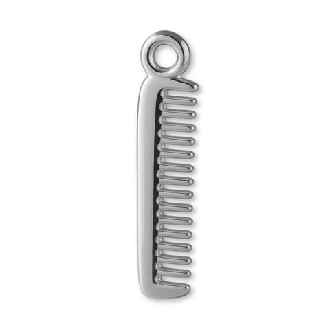 18ct White Gold - Barbers Comb Charm