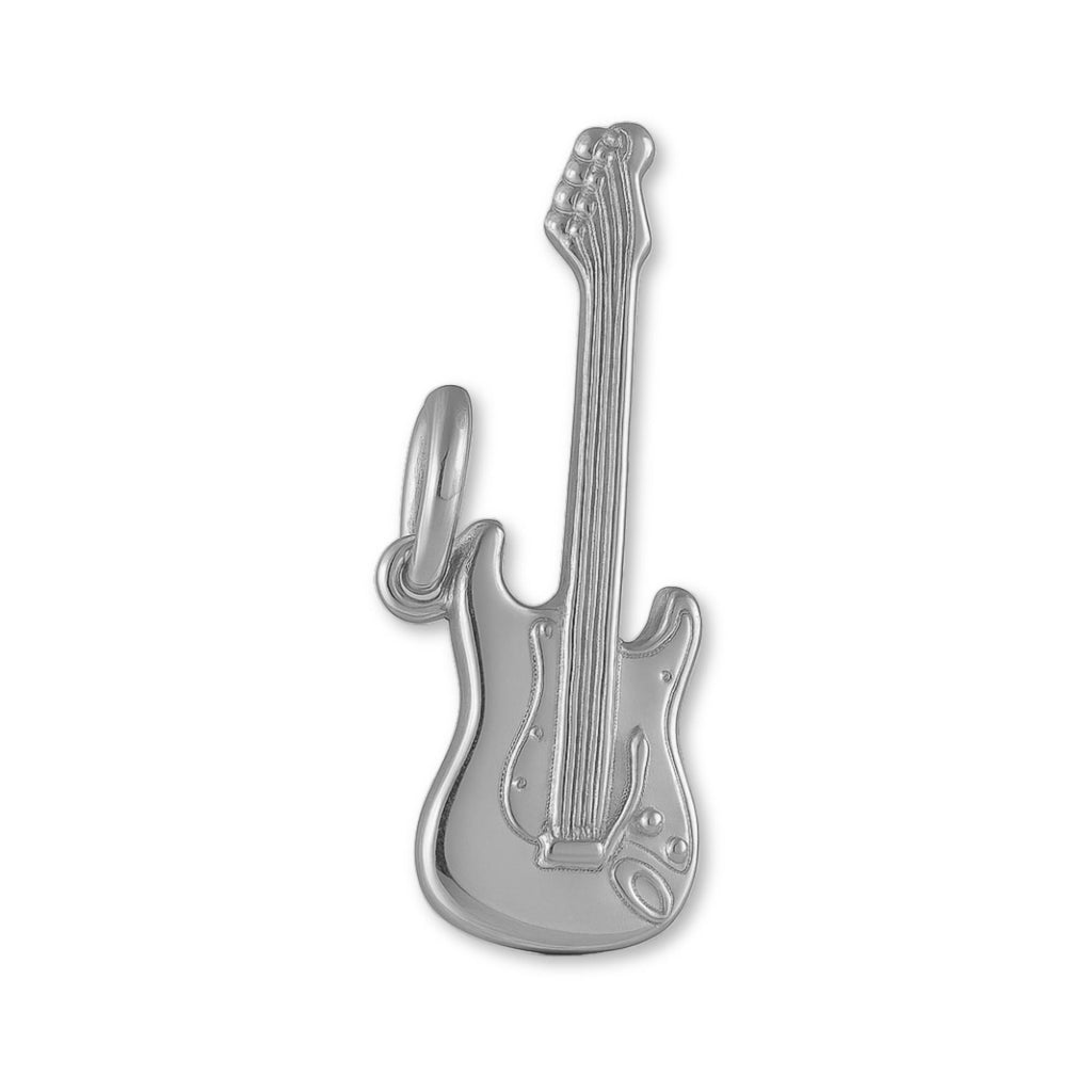 18ct White Gold - Strat Electric Guitar Charm