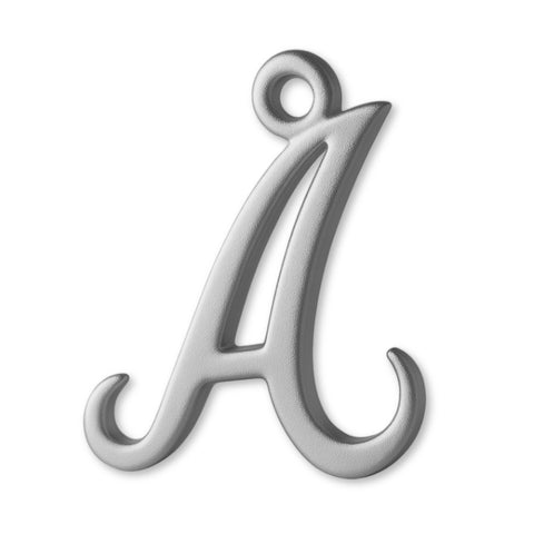9ct White Gold - Cursive Letter Charm