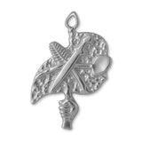 9ct White Gold - Peace Sigil Charm