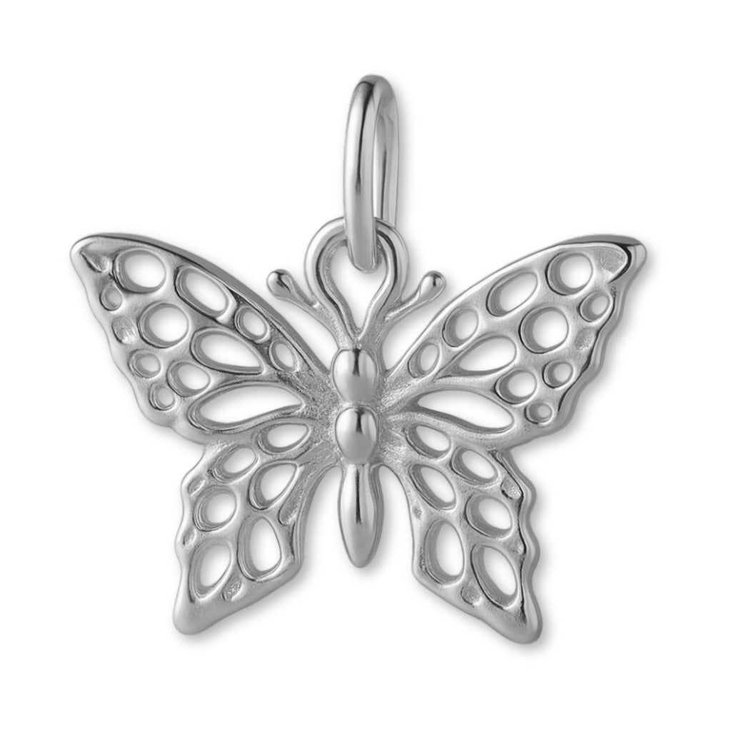 18ct White Gold - Lacewing Butterfly Charm