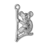 9ct White Gold - Drop Bear Koala Charm