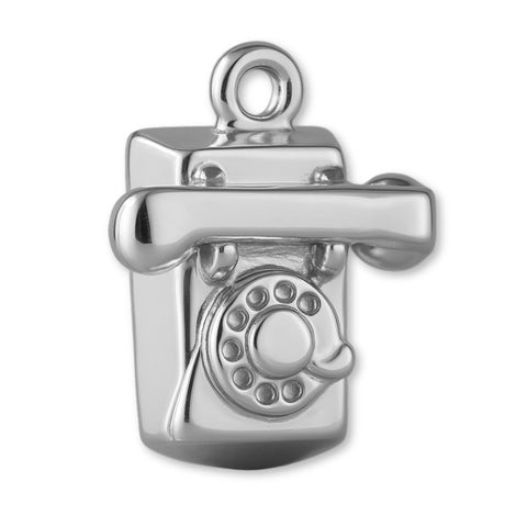 18ct White Gold - Rotary Telephone Charm