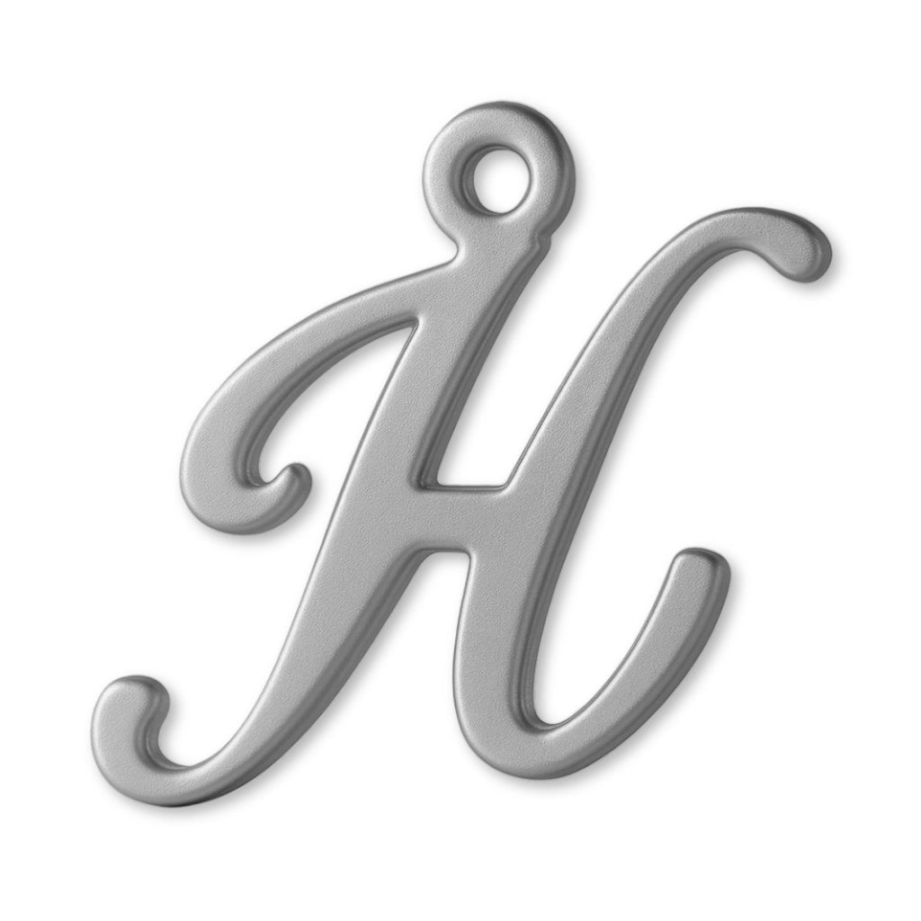 18ct White Gold - Cursive Letter Charm