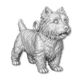 18ct White Gold - West Highland White Terrier Dog Charm