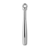 9ct White Gold - Baseball Bat Charm