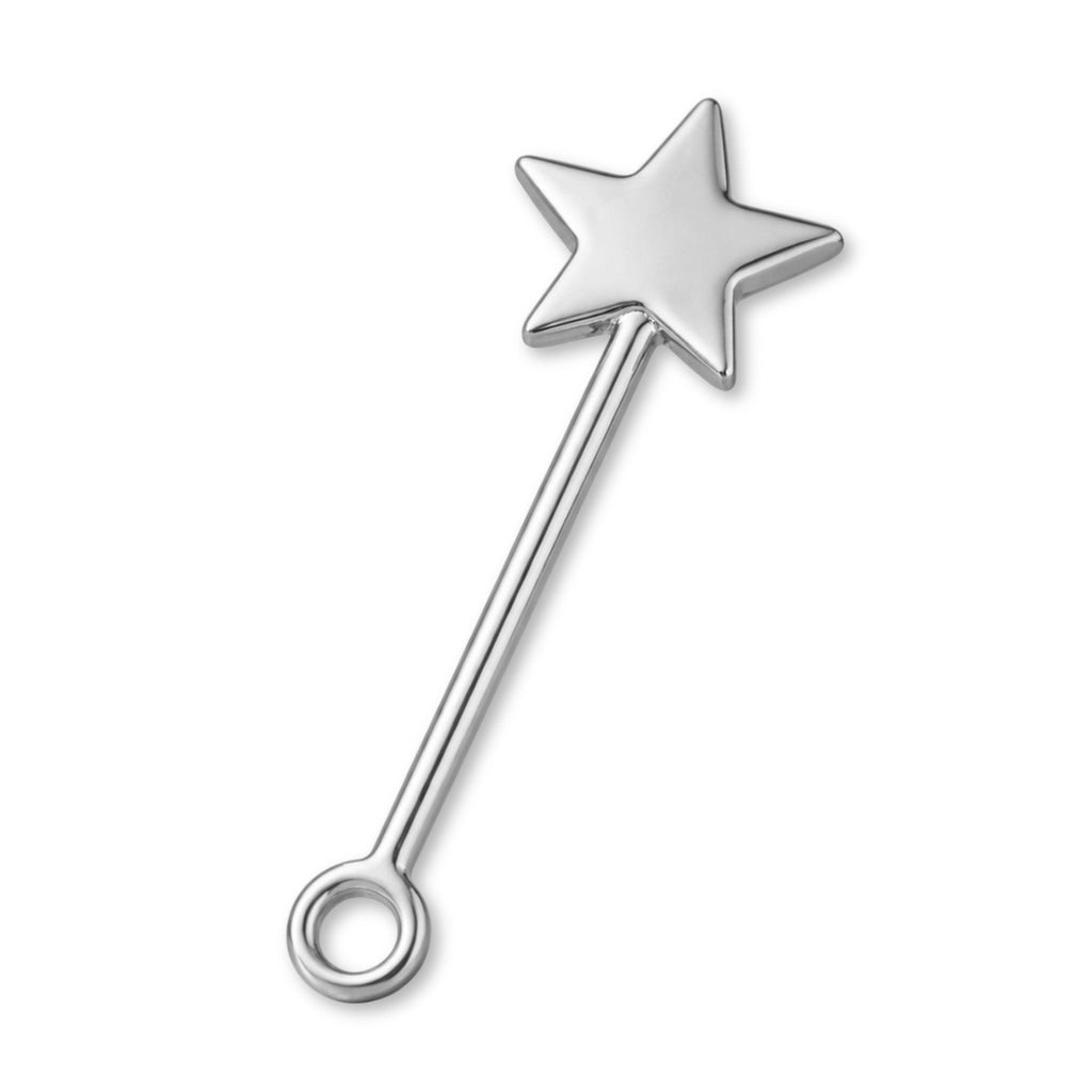 9ct White Gold - Fairy Wand Charm