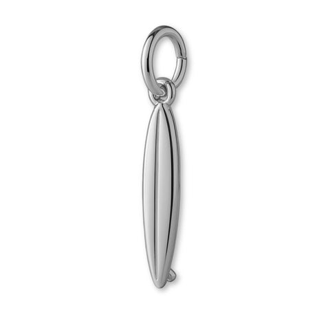 18ct White Gold - Shortboard Surfboard Charm