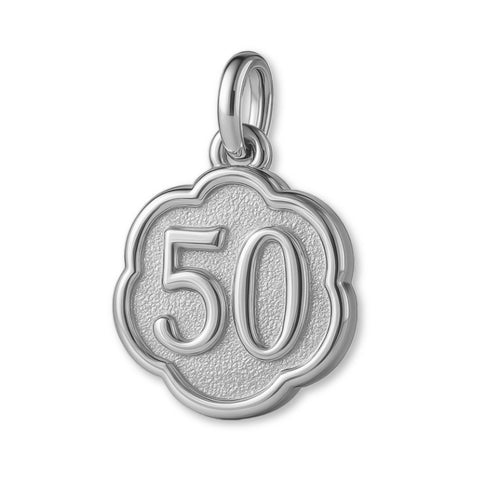 18ct White Gold - 50th Clover Charm