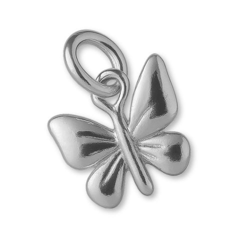 9ct White Gold - Garden Butterfly Charm