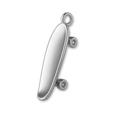 18ct White Gold - Old-School Penny Skateboard Charm