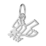 18ct White Gold - Filigree Dove Charm