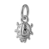 9ct White Gold - Spotted Ladybug Charm