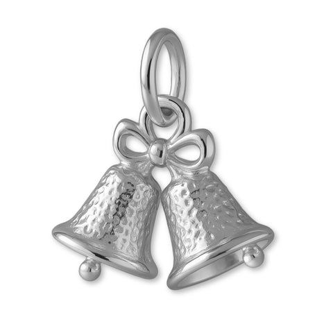 9ct White Gold - Christmas Jingle Bells Charm