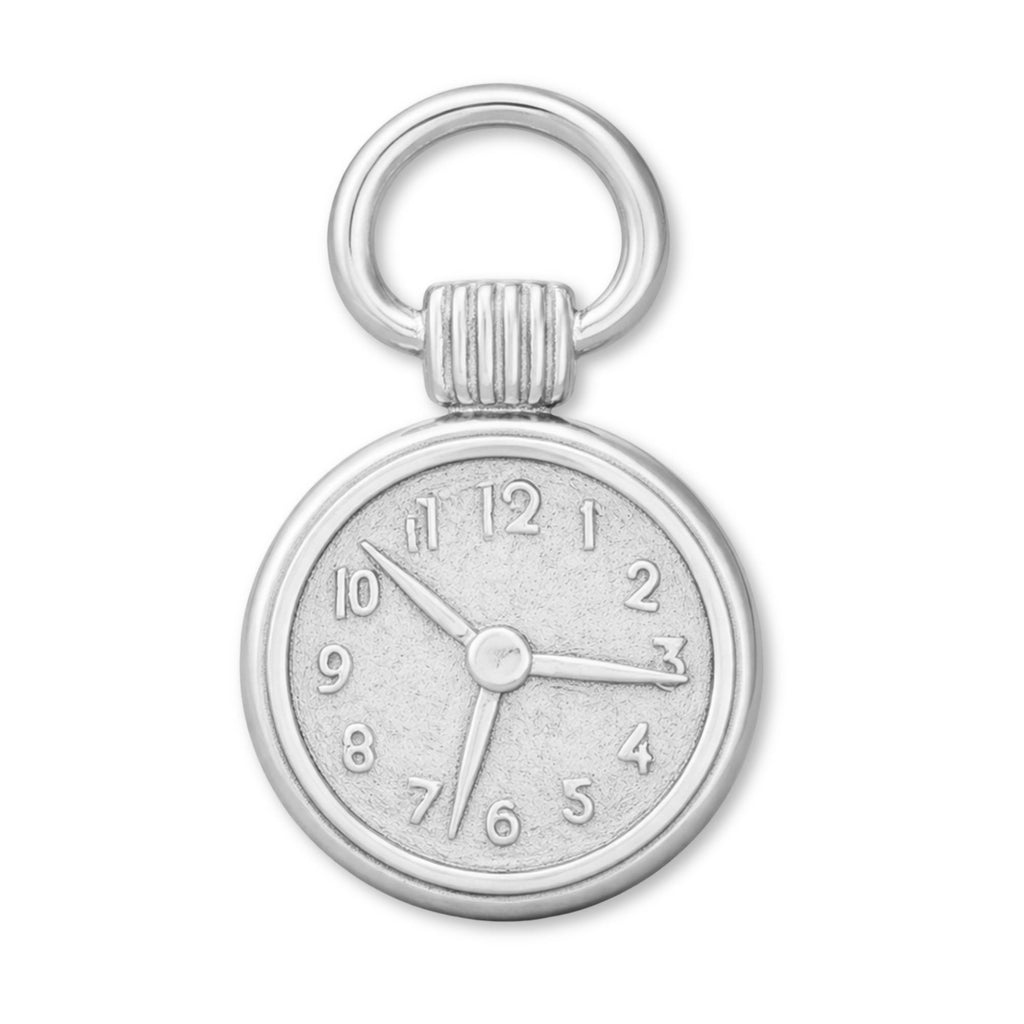 18ct White Gold - Vintage Pocket Watch Charm