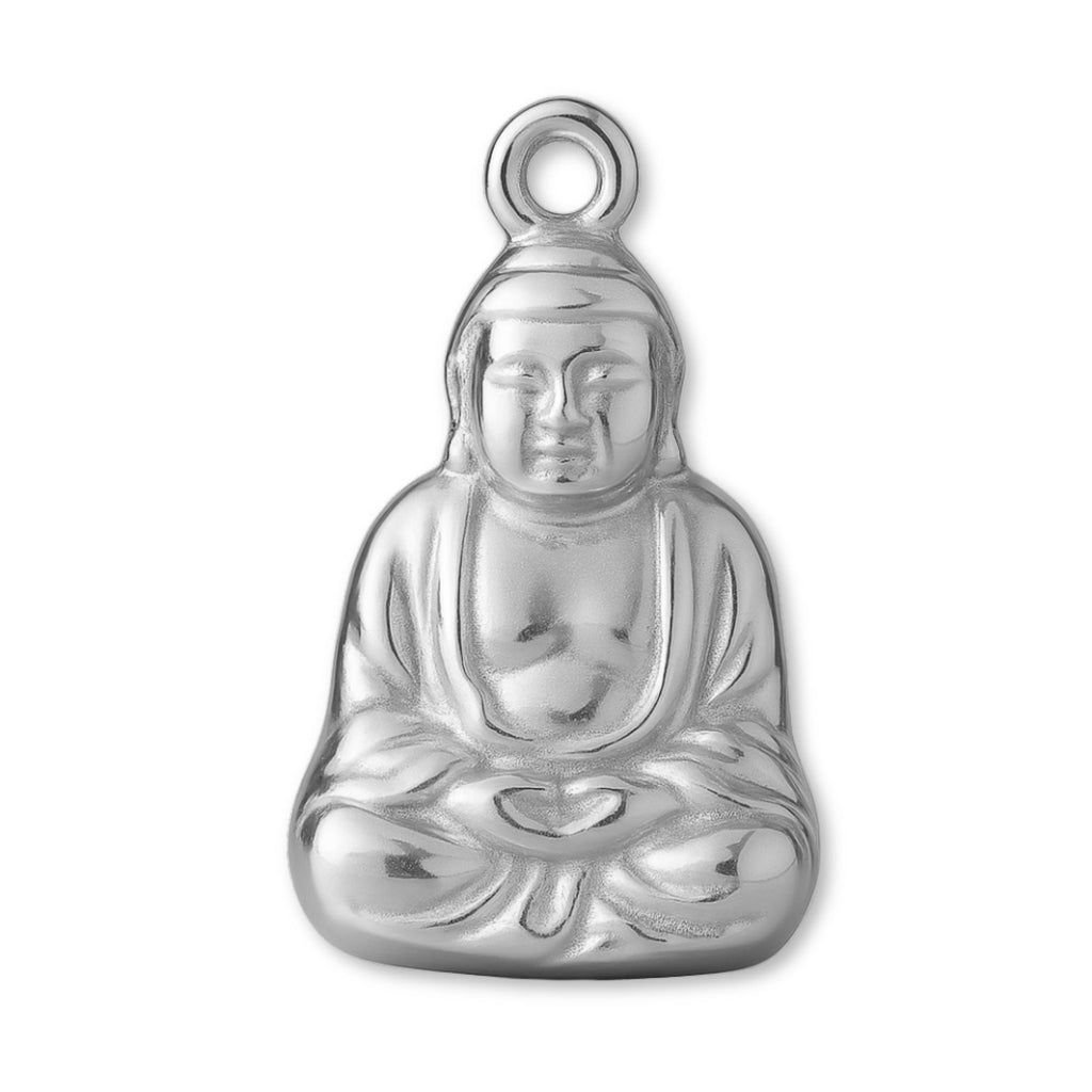 18ct White Gold - Meditating Buddha Charm