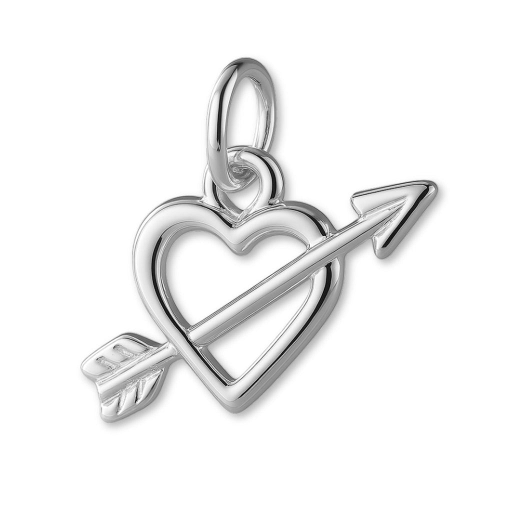 18ct White Gold - Love Struck Heart Charm