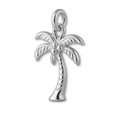 9ct White Gold - Tropical Palm Tree Charm