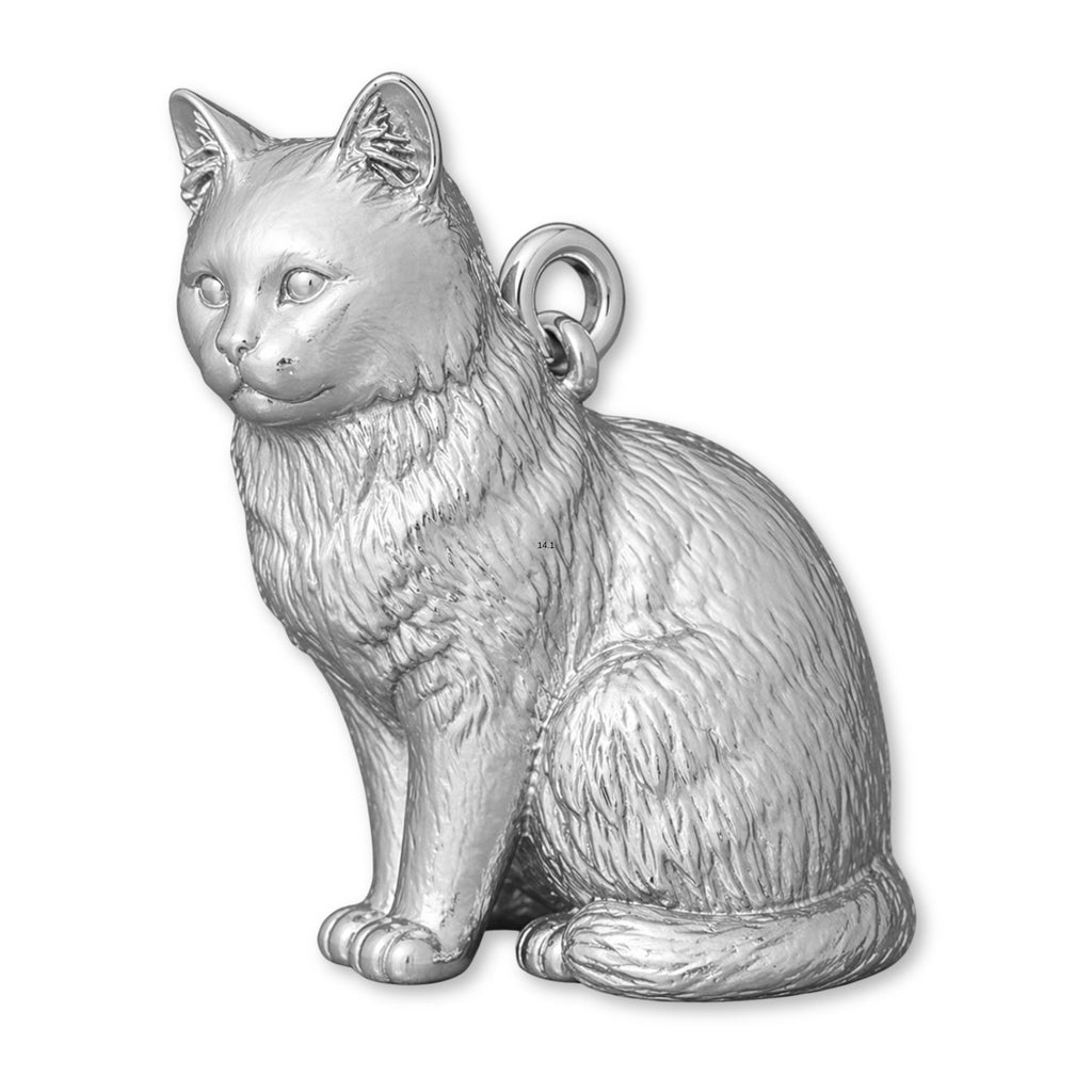 18ct White Gold - Birman Cat Charm