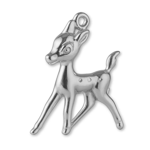 18ct White Gold - Woodlands Fawn Charm