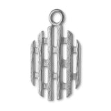 18ct White Gold - Openwork Grille Totem Charm