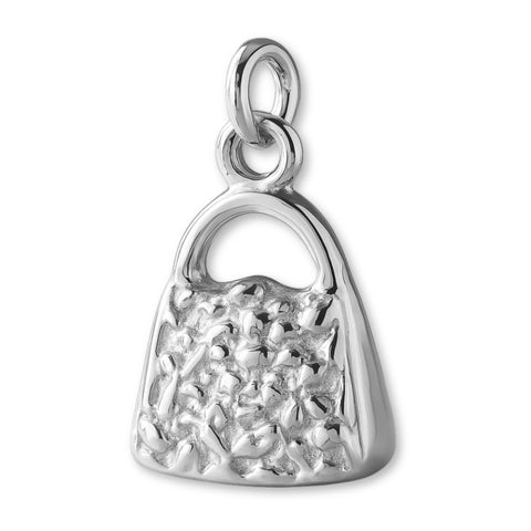 9ct White Gold - Ornate Purse Charm