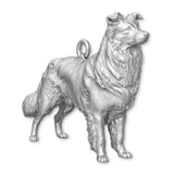 18ct White Gold - Border Collie Dog Charm