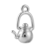 9ct White Gold - Kettle Teapot Charm