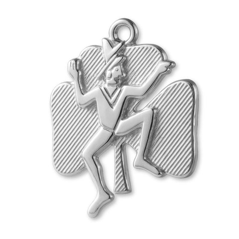 18ct White Gold - Lucky Leprechaun Clover Charm