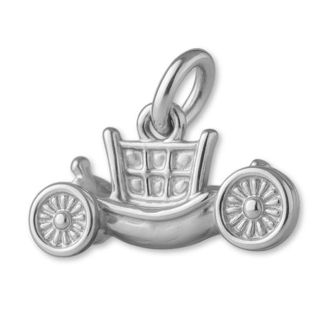 18ct White Gold - Princess Carriage Charm