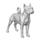 18ct White Gold - Boston Terrier Dog Charm