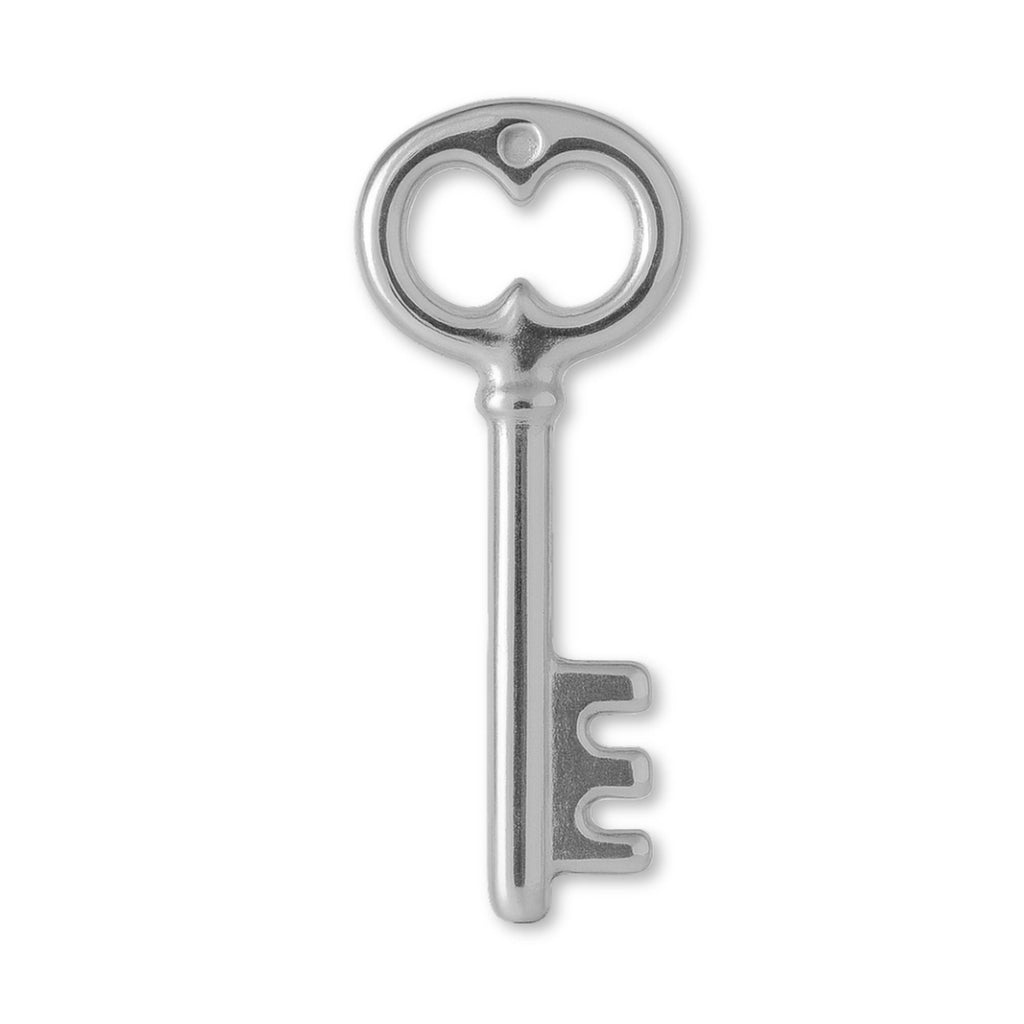 18ct White Gold - Vintage Castle Key Charm