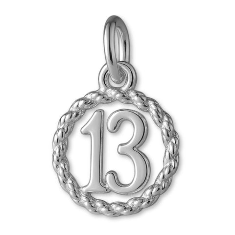 18ct White Gold - 13 Wreath Charm