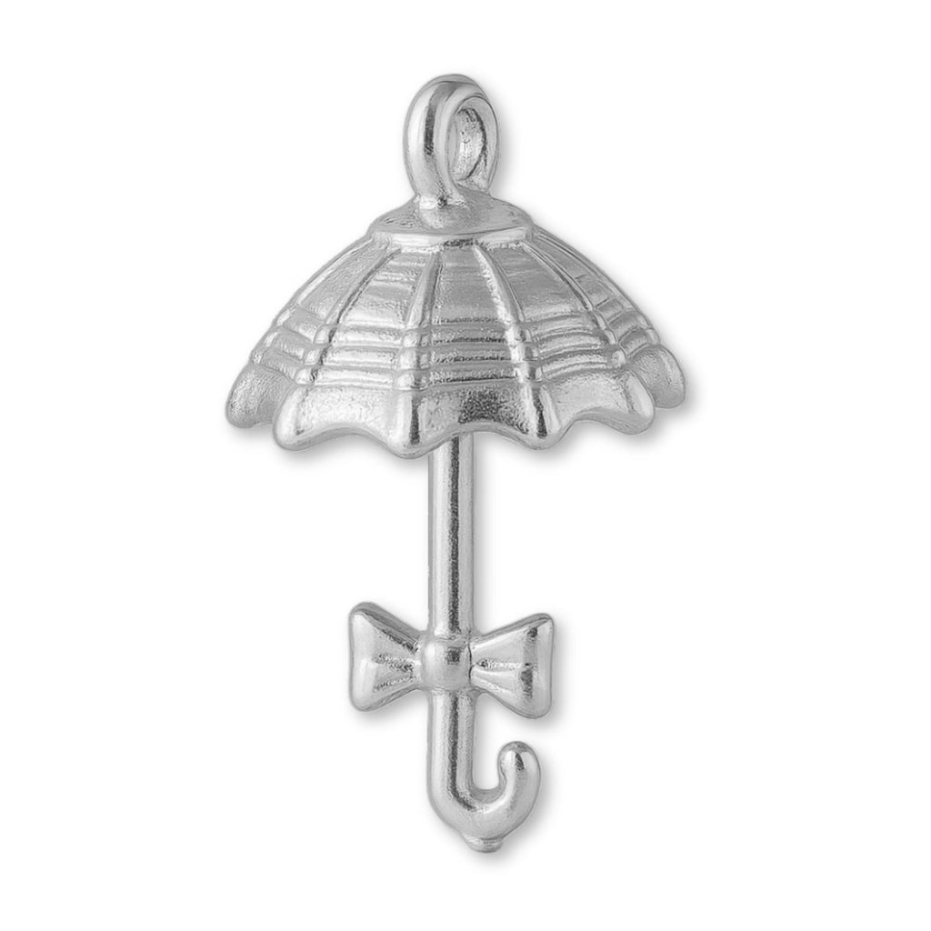 18ct White Gold - Frilled Parasol Charm