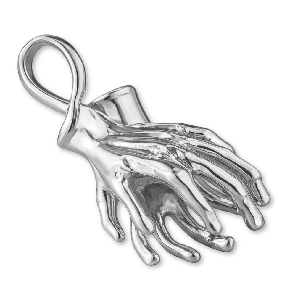 18ct White Gold - Double Hand Charm