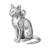 18ct White Gold - Tonkinese Cat Charm