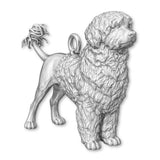 18ct White Gold - Portuguese Water Dog Charm