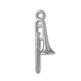18ct White Gold - Tenor Trombone Charm