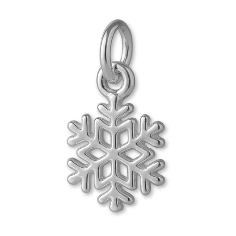 18ct White Gold - Classic Snowflake Charm