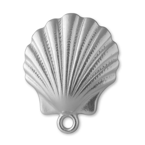 18ct White Gold - Scallop Seashell Charm
