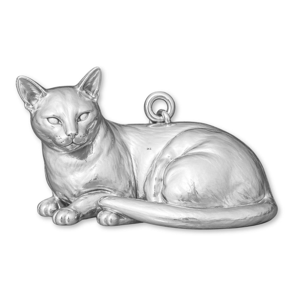 18ct White Gold - Burmese Cat Charm