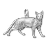9ct White Gold - Egyptian Mau Cat Charm
