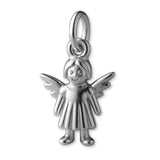 9ct White Gold - Festive Angel Figurine Charm