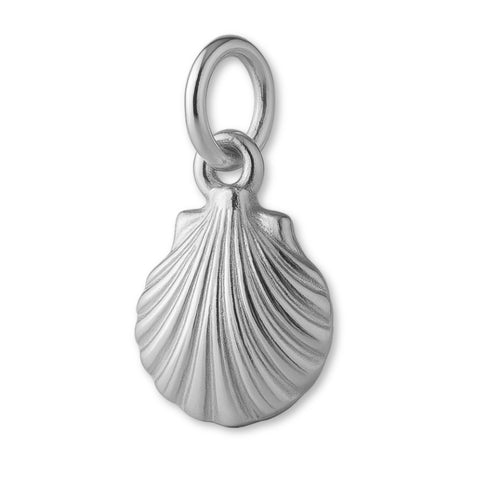 18ct White Gold - Clam Cockle Shell Charm