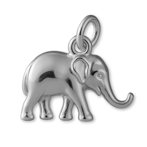 18ct White Gold - Asian Elephant Charm