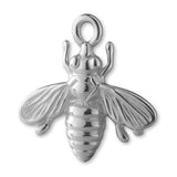 9ct White Gold - Honey Bee Charm